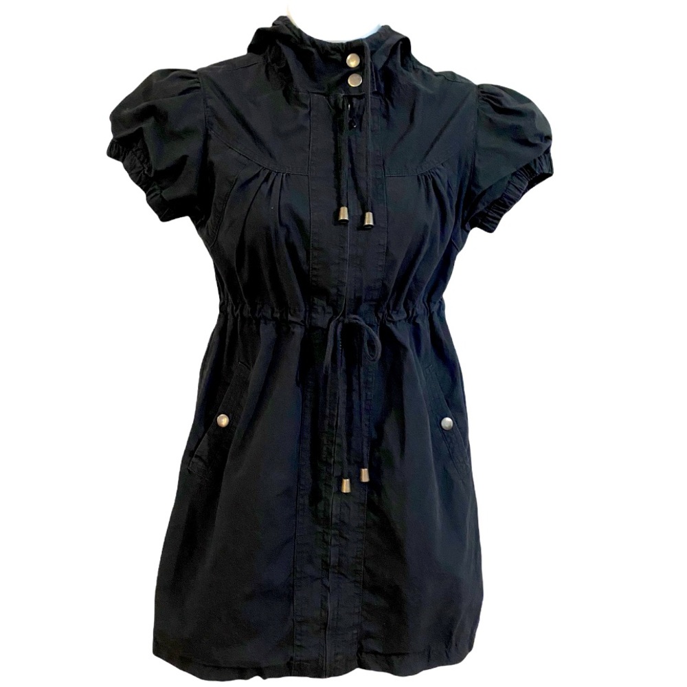 So Wear it Declare it Black Drawstring Utility Jacket Dress